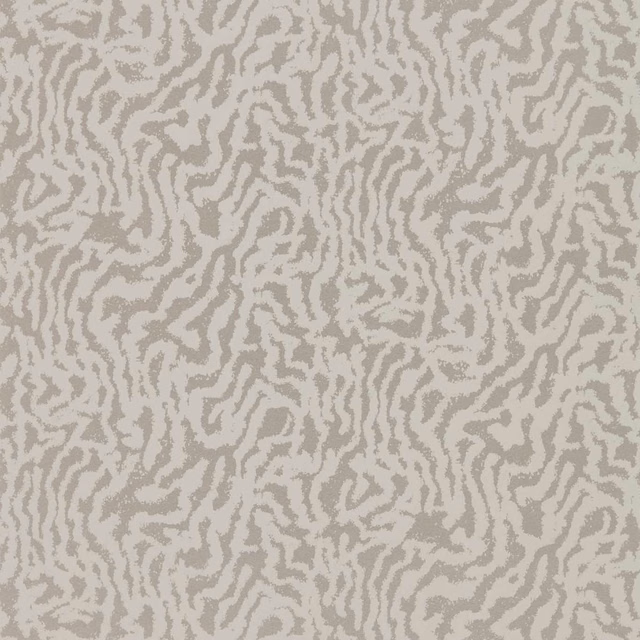 Pale oyster wallpaper with cool taupe-grey irregular tracery in a dense organic pattern