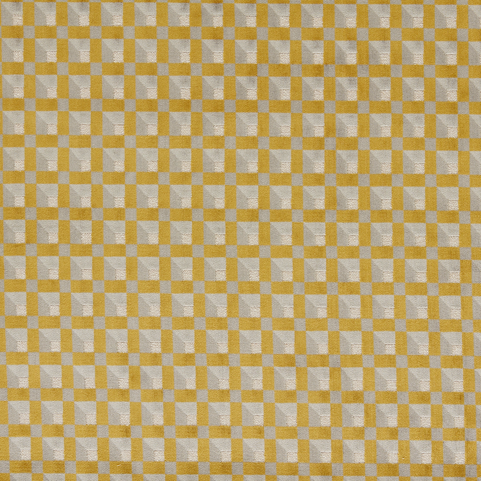 Muted nectar ochre and pale-grey woven blocks with a softly textured surface