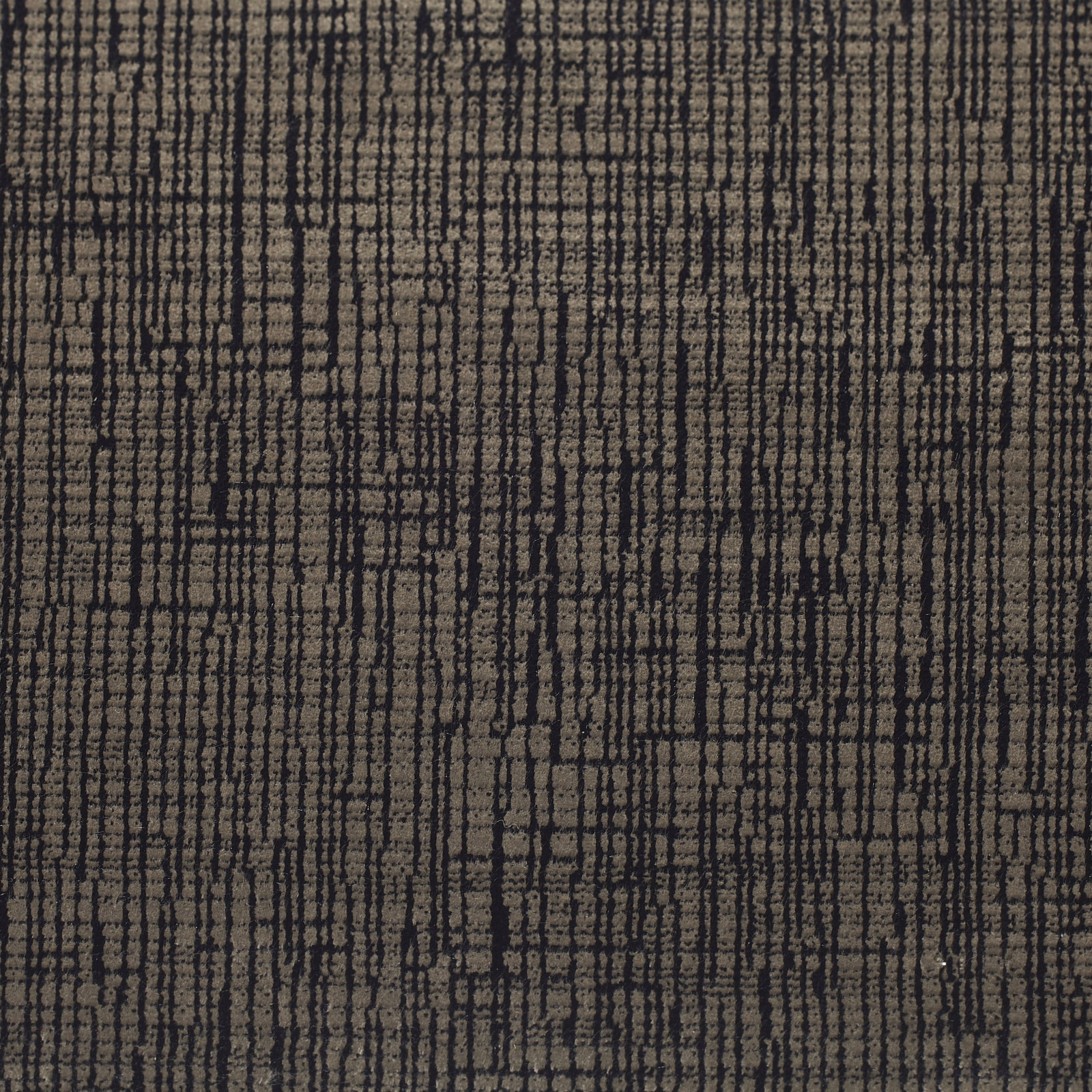 Charcoal-brown Osamu Treacle swatch with irregular black woven grid lines
