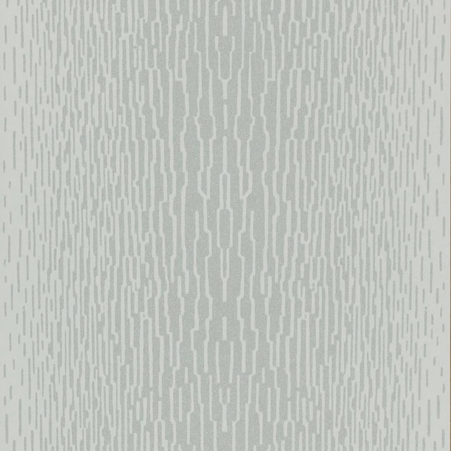 Pale steel-blue wallpaper with irregular vertical silver-grey lines and subtle sparkle