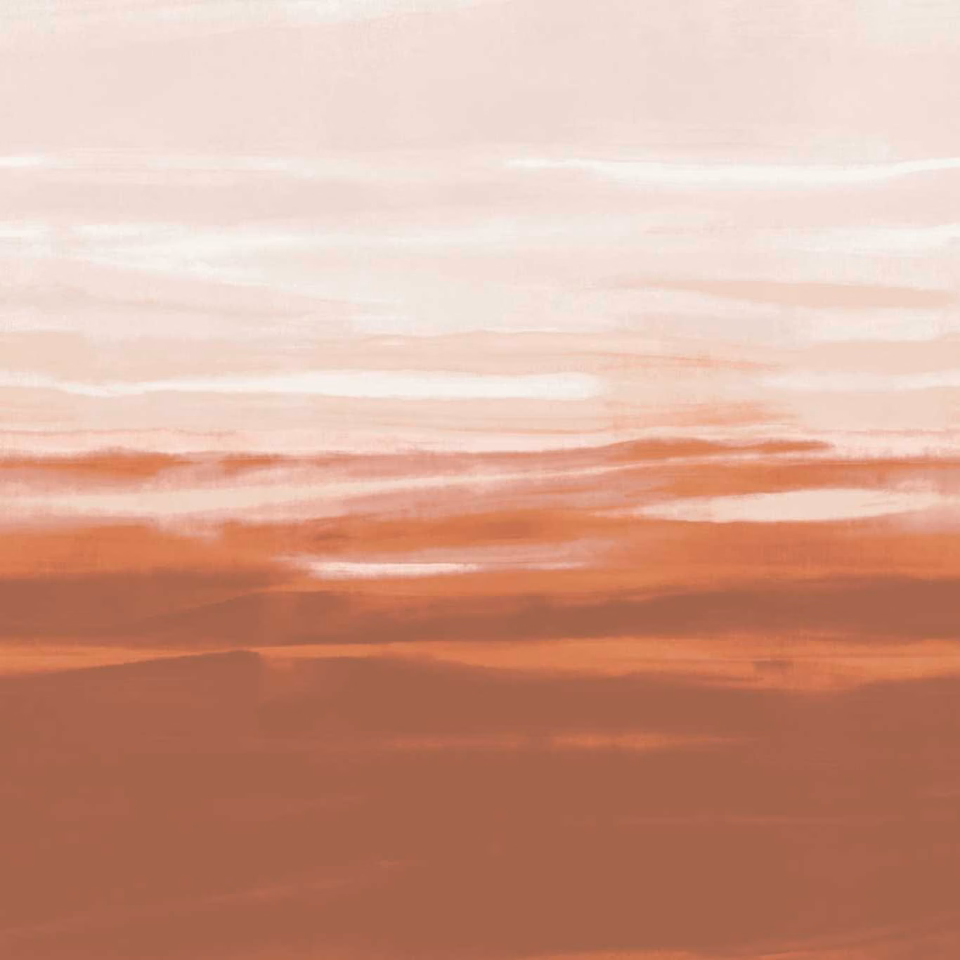 Layered blush, coral and Brazilian rosewood bands in a painterly horizontal wash