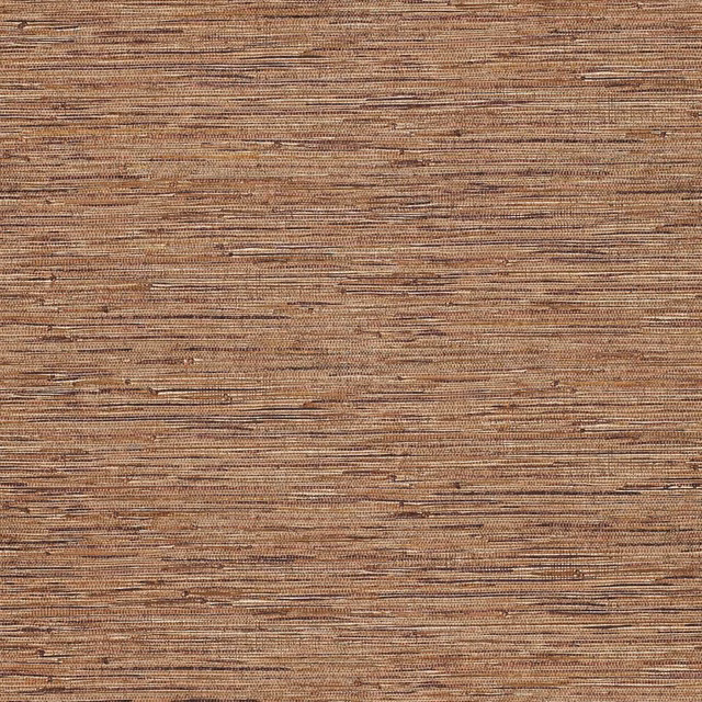 Warm amber-brown wallpaper with fine horizontal striations and woven-look texture