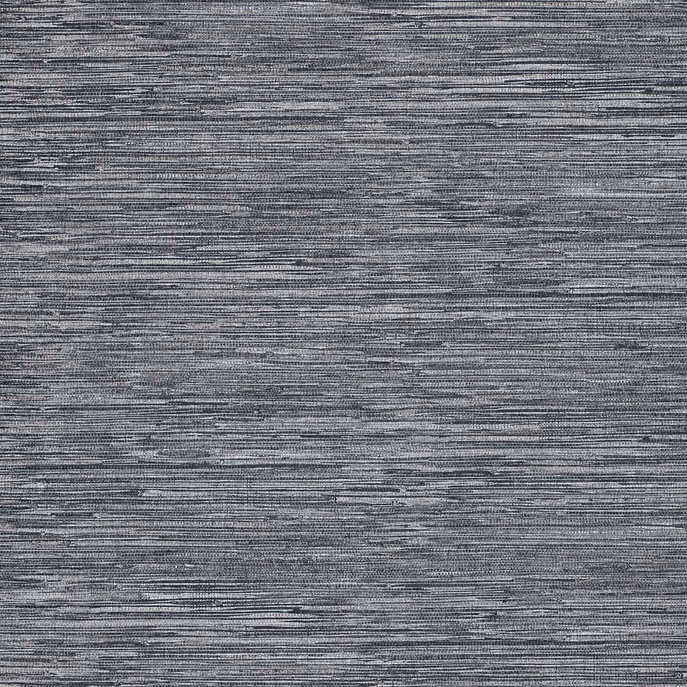 Charcoal Jet wallpaper with fine silver-grey horizontal striations and woven-look texture