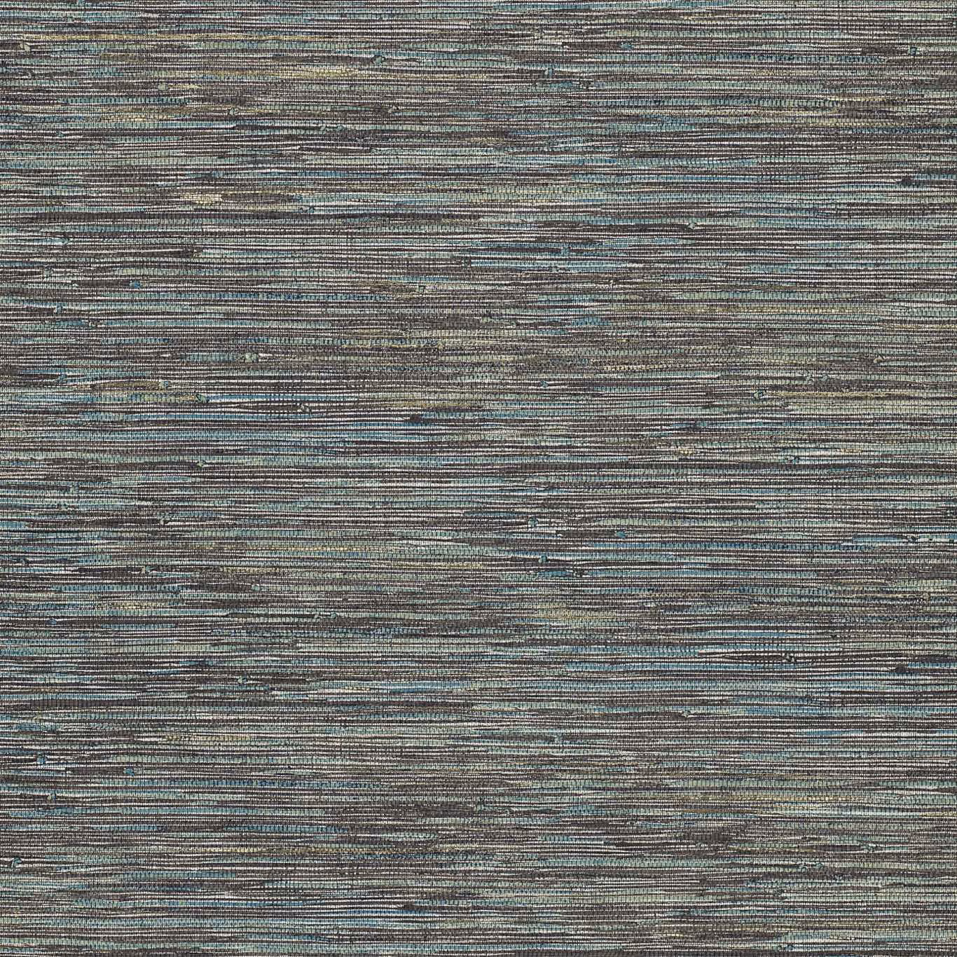 Cool slate-grey wallpaper with fine horizontal blue and taupe striations