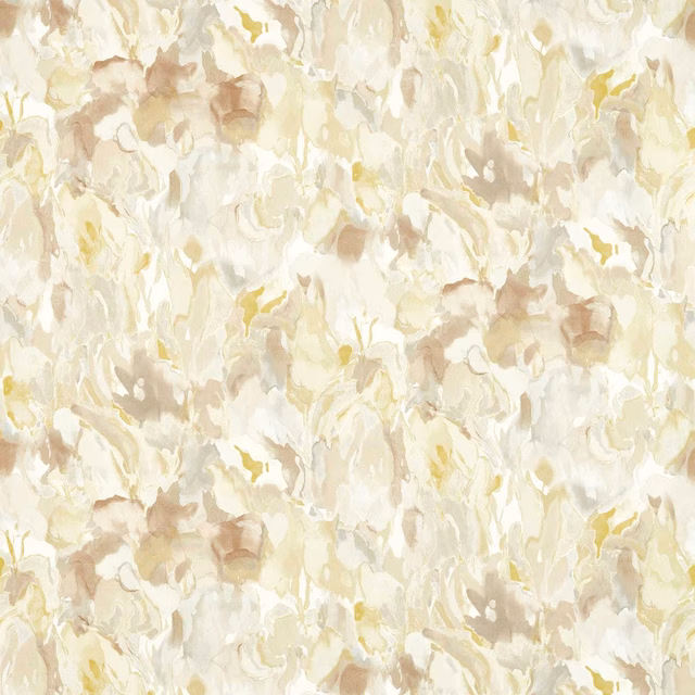 Cream textile with taupe, sand and pale olive painterly brushmarks