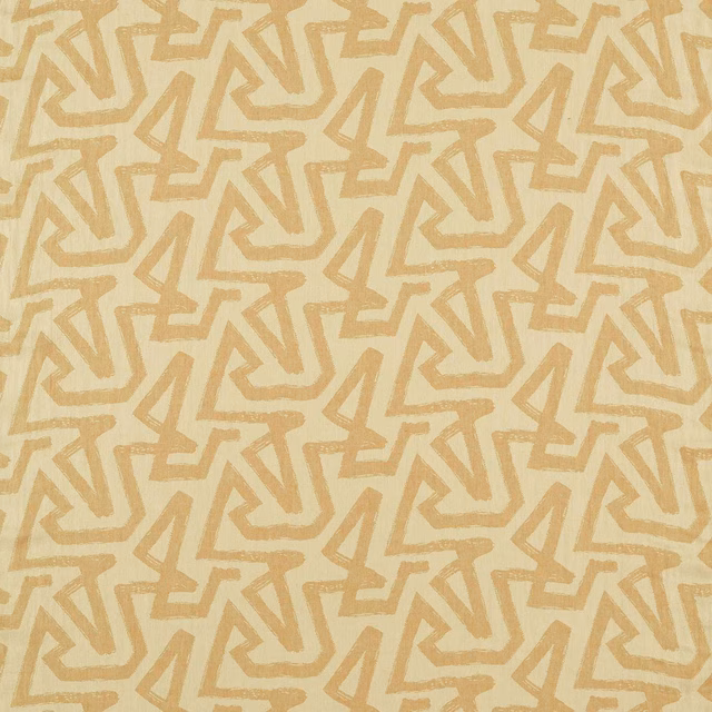 Warm hessian ground with sandstone angular geometric lines and woven texture