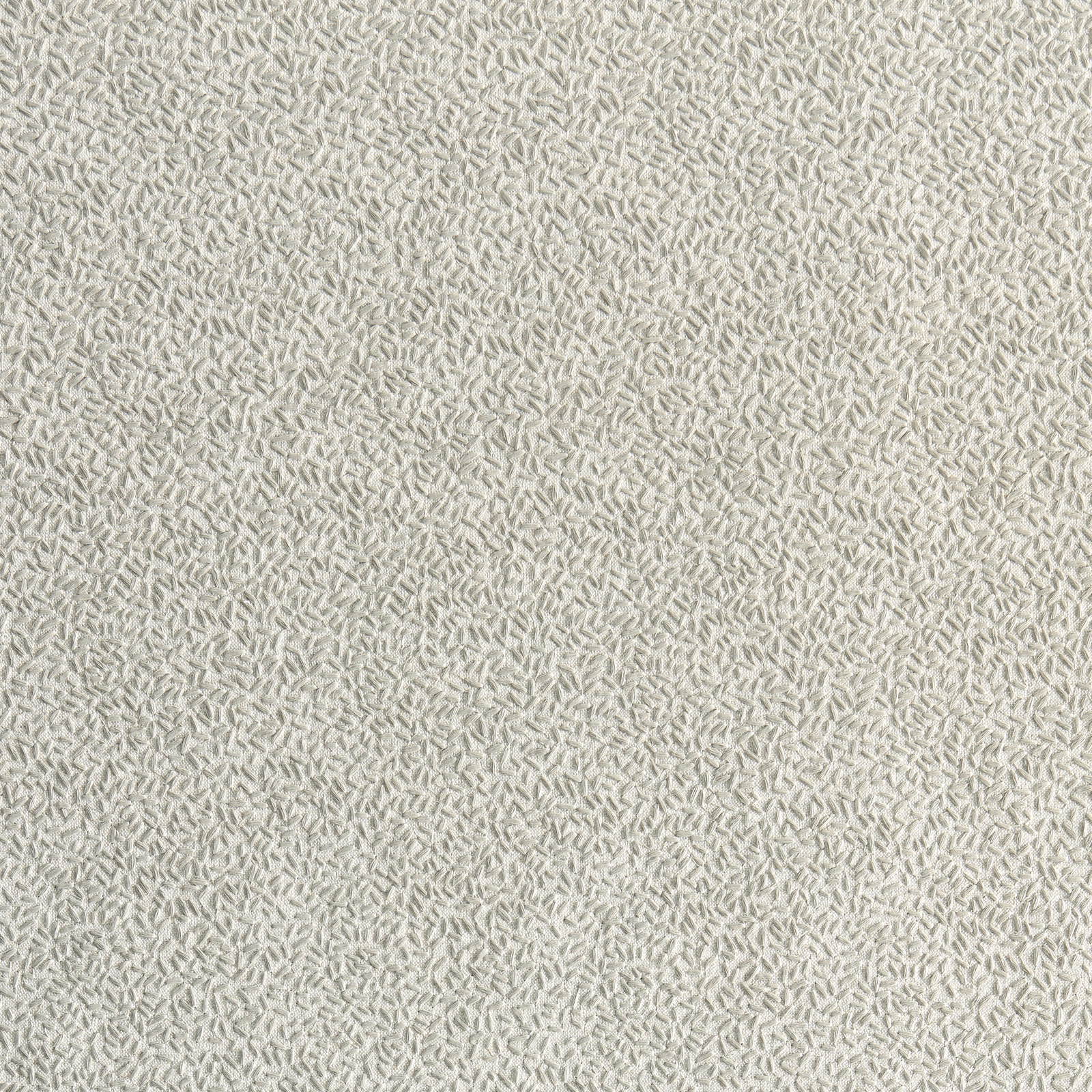 Pale mineral greige woven fabric with dense small irregular dash-like texture
