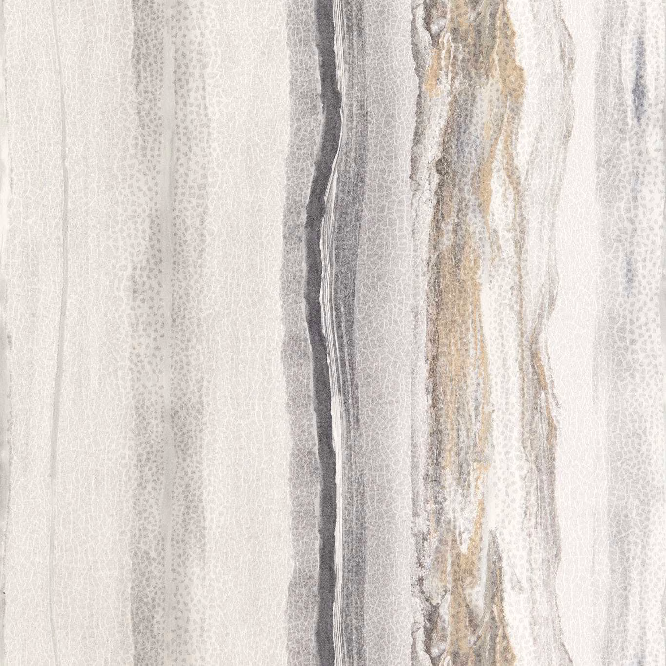 Pale cement wallpaper with vertical slate, grey and taupe mineral striations