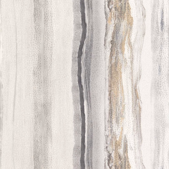 Pale cement wallpaper with vertical slate, grey and taupe mineral striations