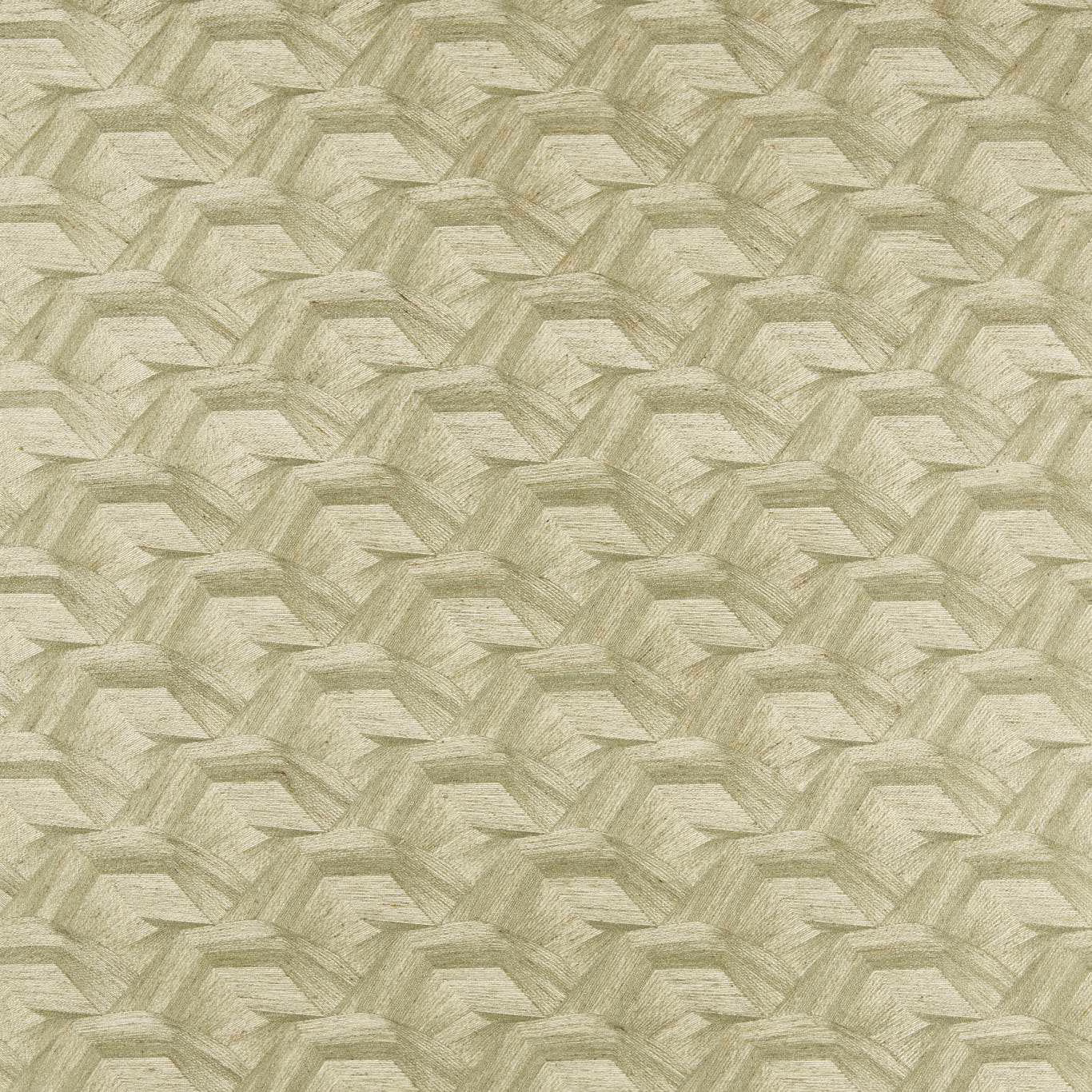 Muted moss-green textile with pale angular facets and brushed geometric texture