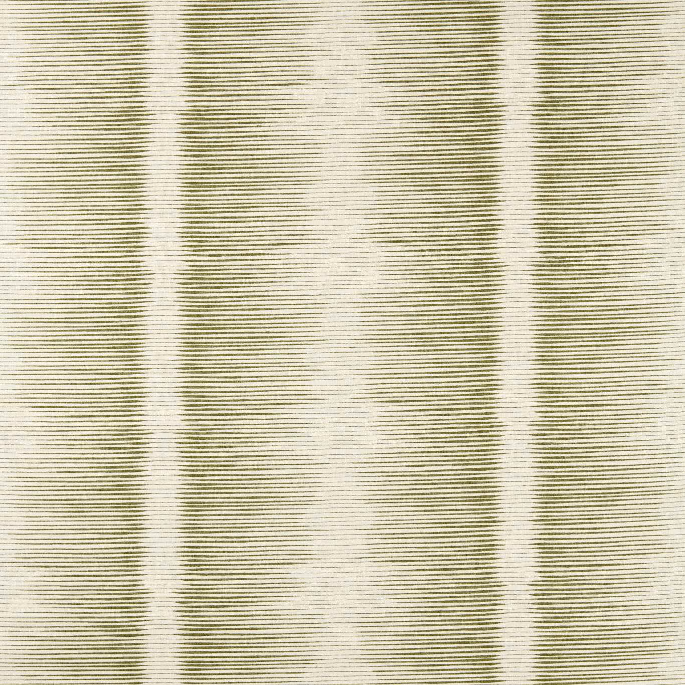 Moss olive and cream woven stripes with fine horizontal texture
