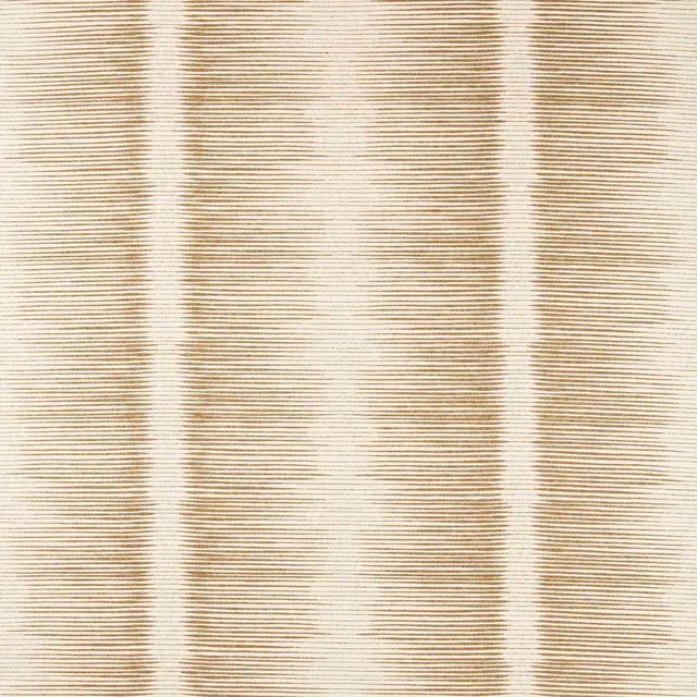 Warm sand fabric with ivory vertical bands and fine horizontal ribbing