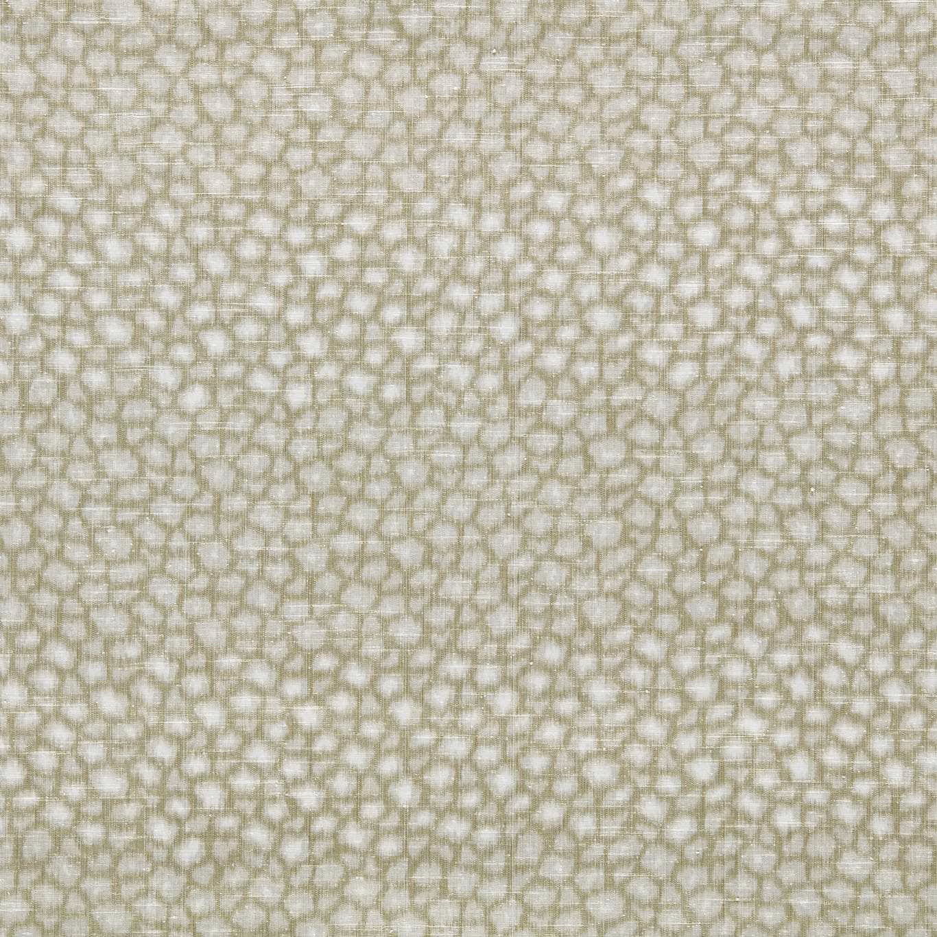 Pale olive-grey woven fabric with an irregular small-scale cellular geometric pattern