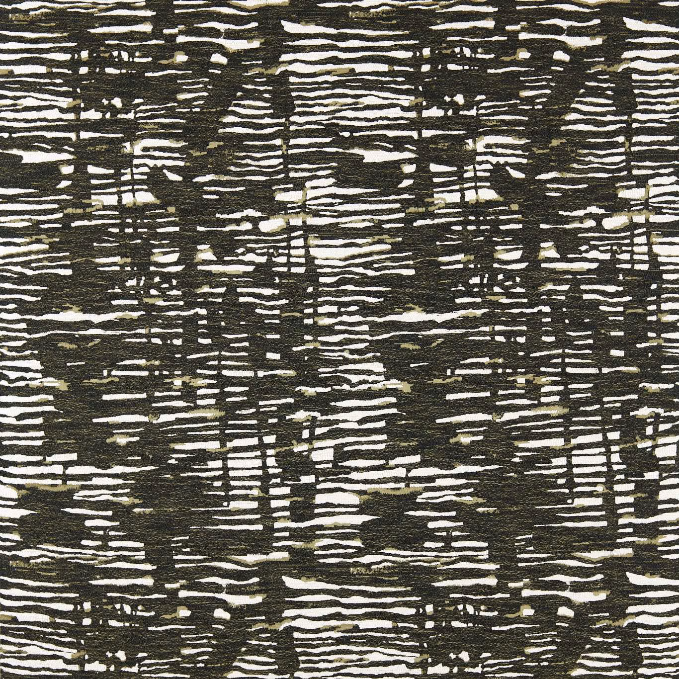 Olive and cream broken horizontal marks in a dense, textured woven fabric