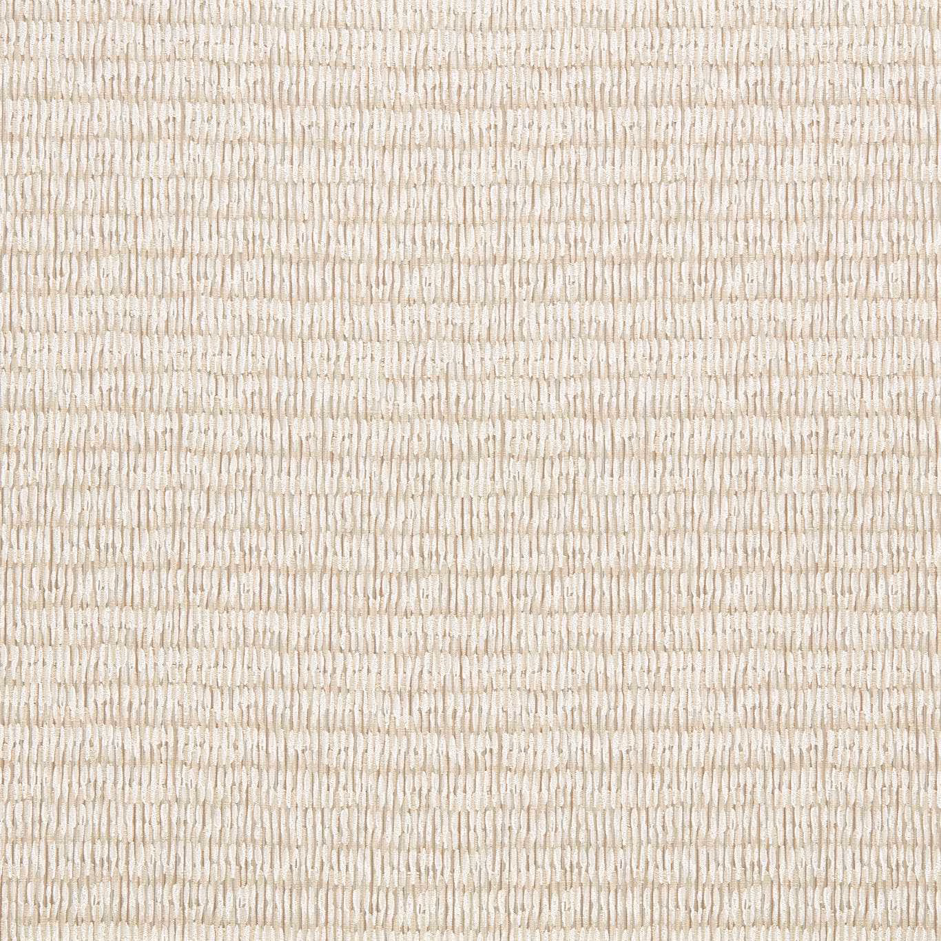 Chalk cream woven fabric with fine beige irregular check and ribbed texture