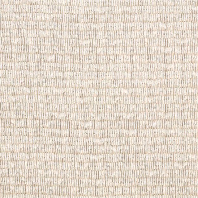 Chalk cream woven fabric with fine beige irregular check and ribbed texture