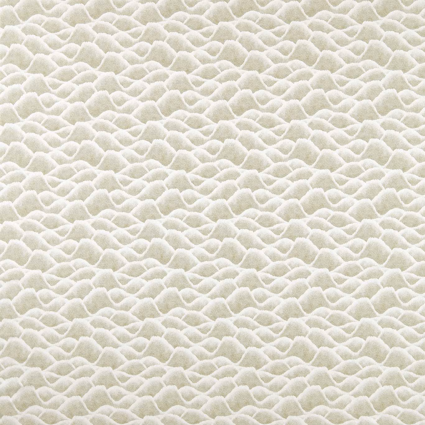 Pale cream and muted sage fabric with a raised pebble-like organic pattern