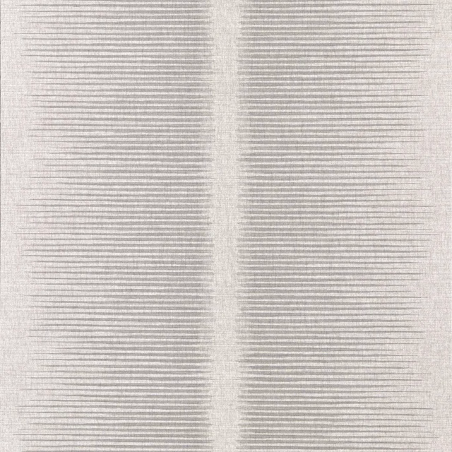 Cool slate-grey wallcovering with fine horizontal striations and a pale vertical tonal band