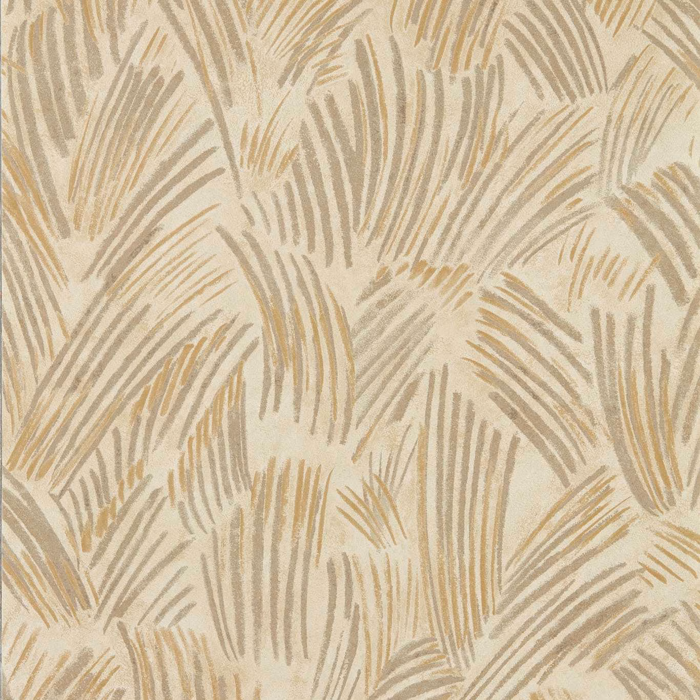 Pale pumice wallpaper with overlapping warm taupe brushstroke arcs and broken linear motifs