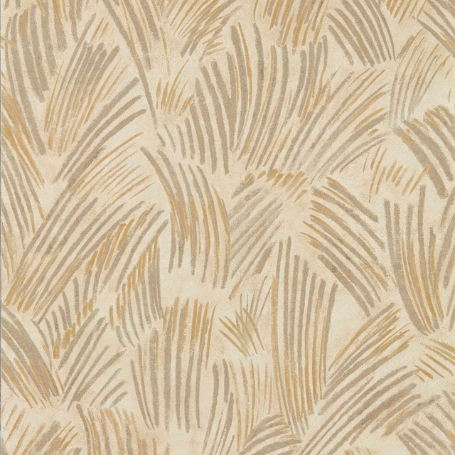 Pale pumice wallpaper with overlapping warm taupe brushstroke arcs and broken linear motifs