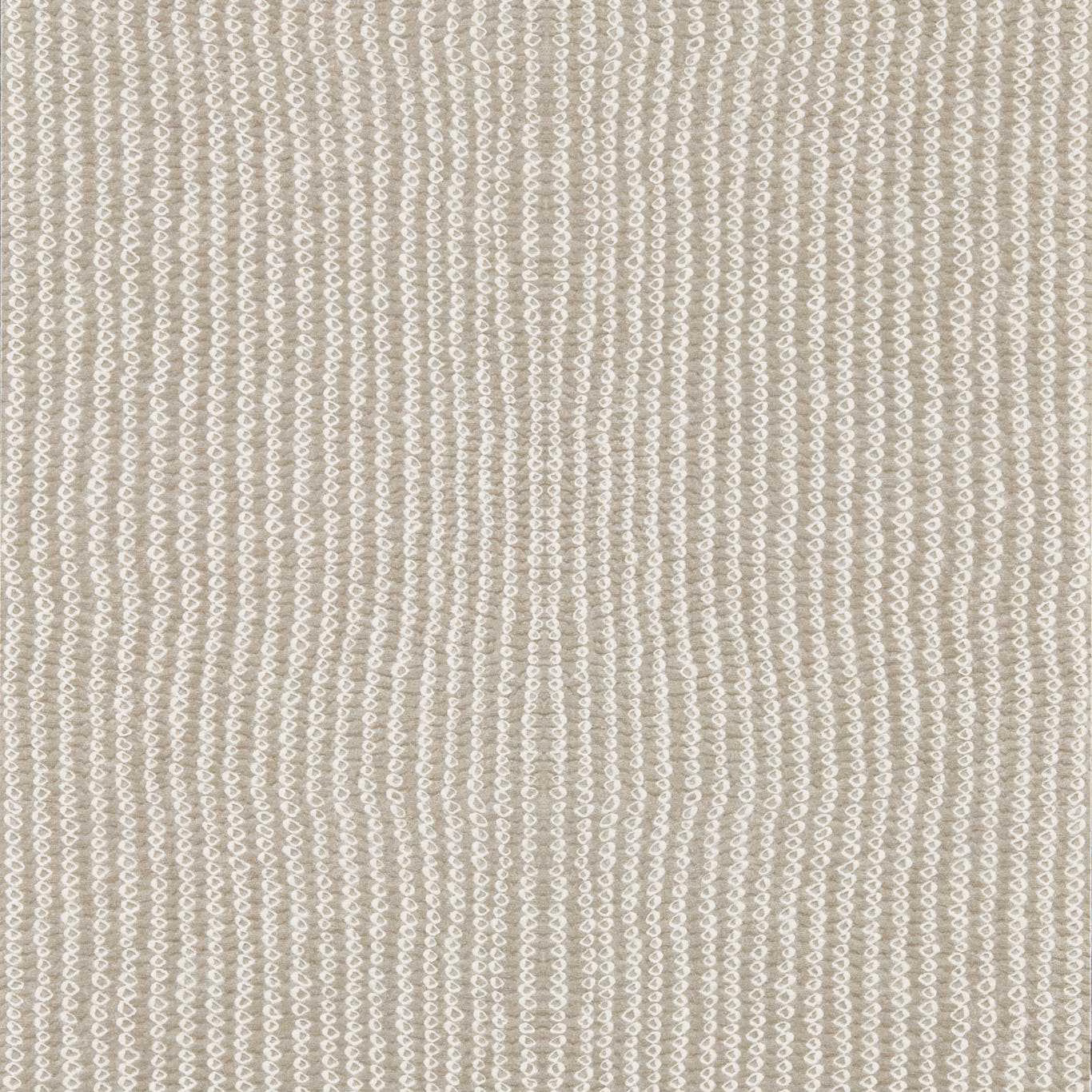Pale greige taupe wallpaper with fine vertical looping rows and subtle light highlights