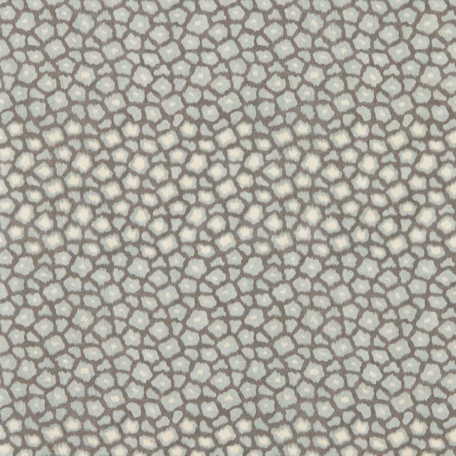 Cool grey-taupe wallpaper with dense pale pebble cells and darker outlines