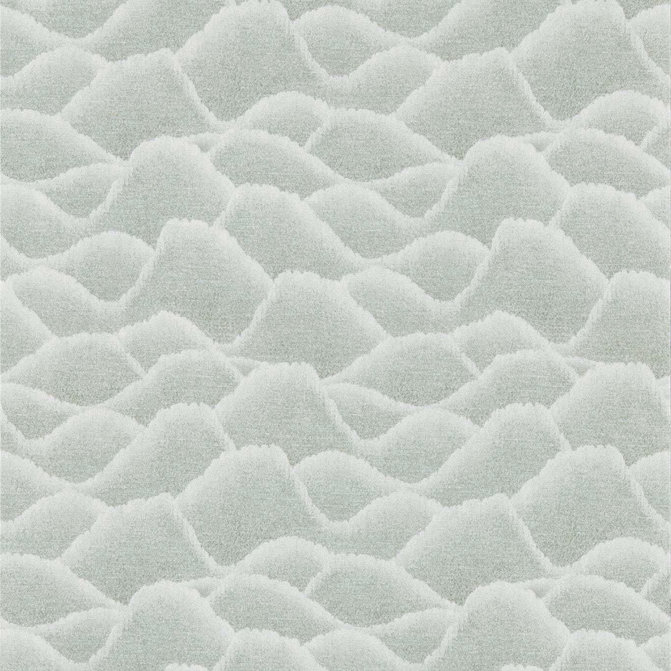 Pale aloe-green wallpaper with overlapping softly textured rounded forms