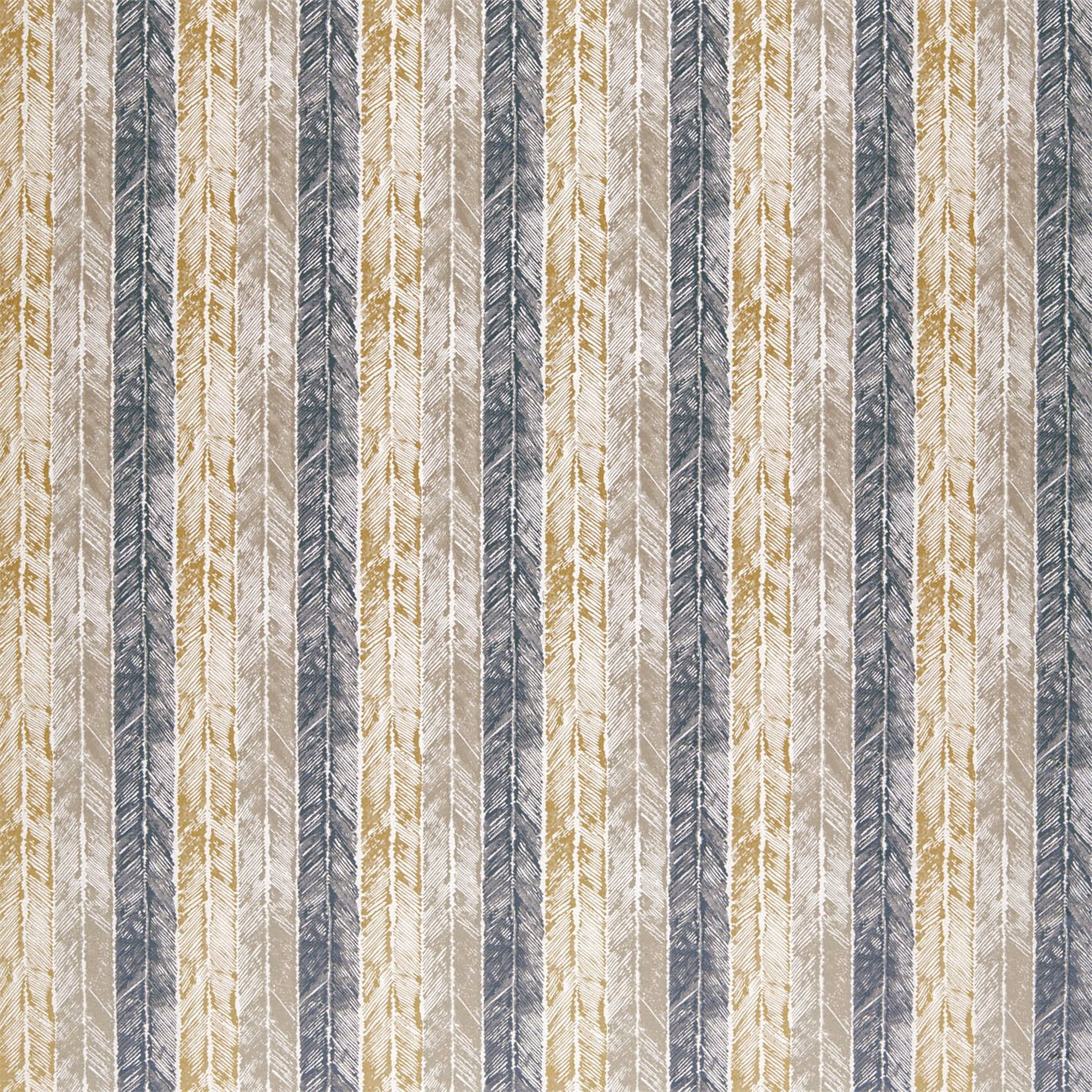 Charcoal, mocha and brass vertical feather stripes with a tactile woven surface