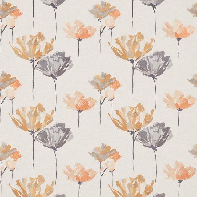Blush, honey and dove painterly flowers on a softly textured warm ivory ground