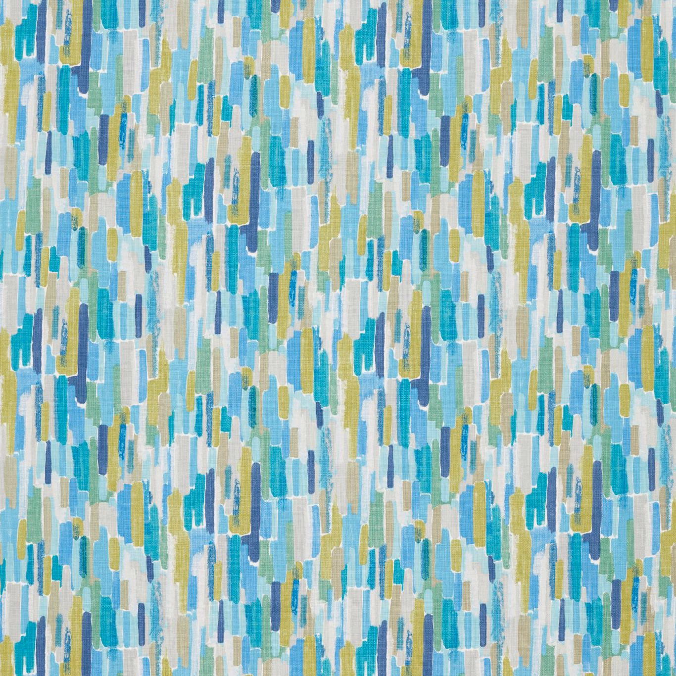 Cool turquoise textile with broken vertical bars in aqua, marine and lime