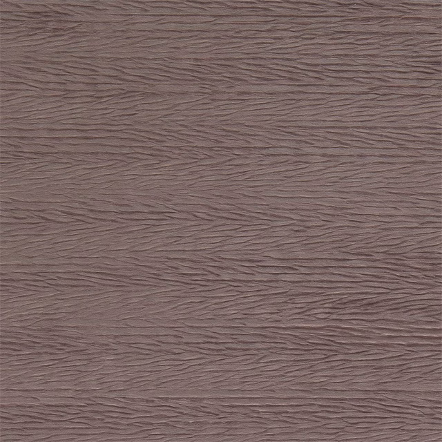 Taupe-mauve fabric with fine horizontal rippled texture and softly shaded ridges