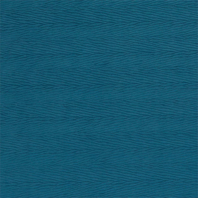 Deep petrol teal textile with fine dark undulating lines and subtle woven texture