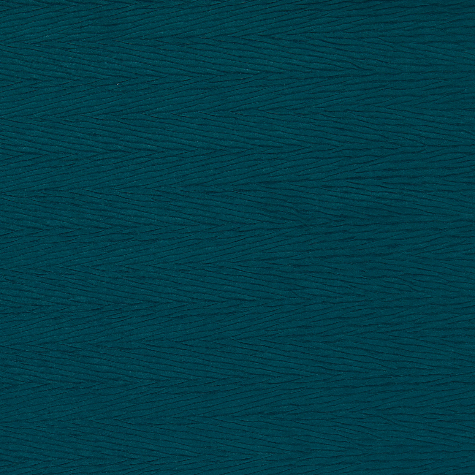 Deep teal fabric with fine rippling horizontal lines and a softly textured surface