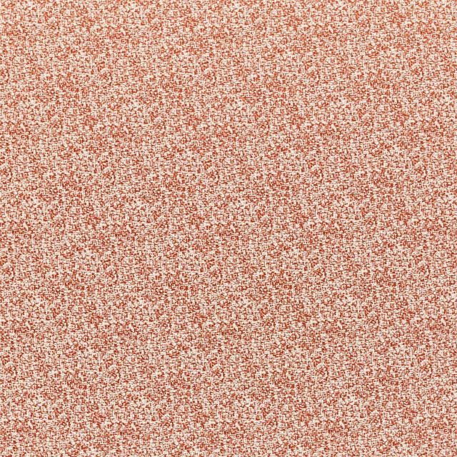 Warm paprika-red woven fabric with dense cream flecking and fine textured surface