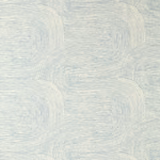 Pale blue-grey fabric with ivory contour lines forming overlapping scalloped waves