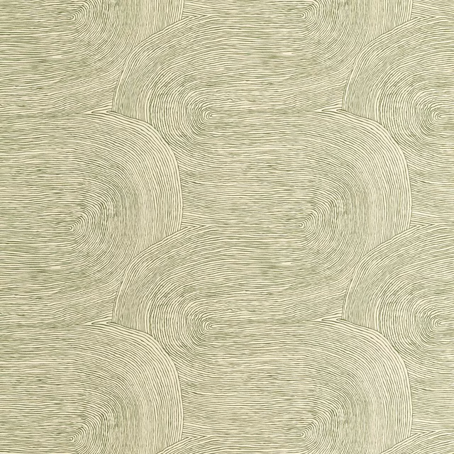 Pale matcha green fabric with fine concentric arcs in overlapping rounded forms
