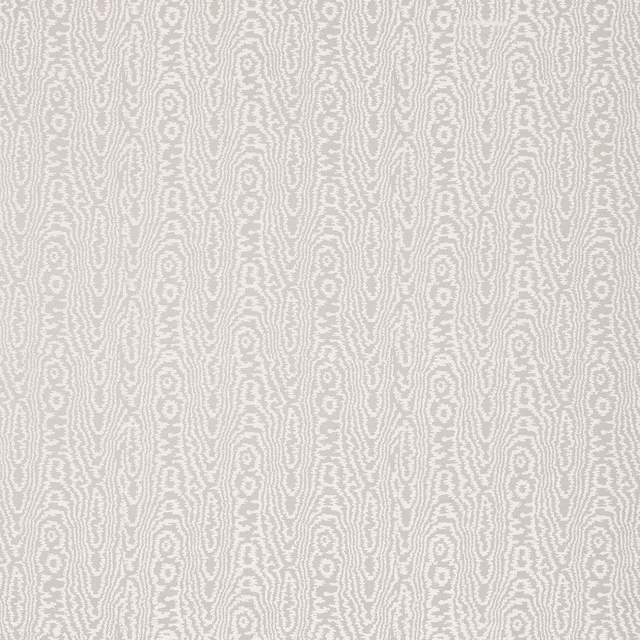 Pale bisque greige moiré textile with vertical rippled oval bands