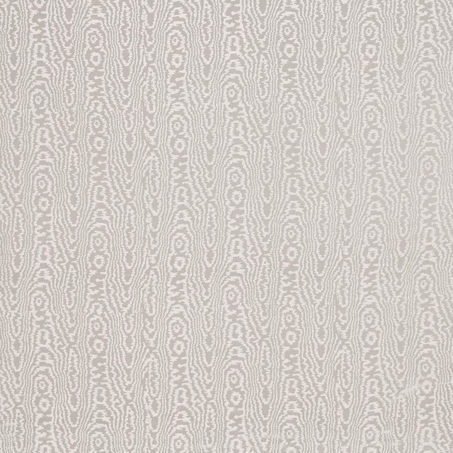 Pale heather grey moiré textile with irregular vertical rippling motifs