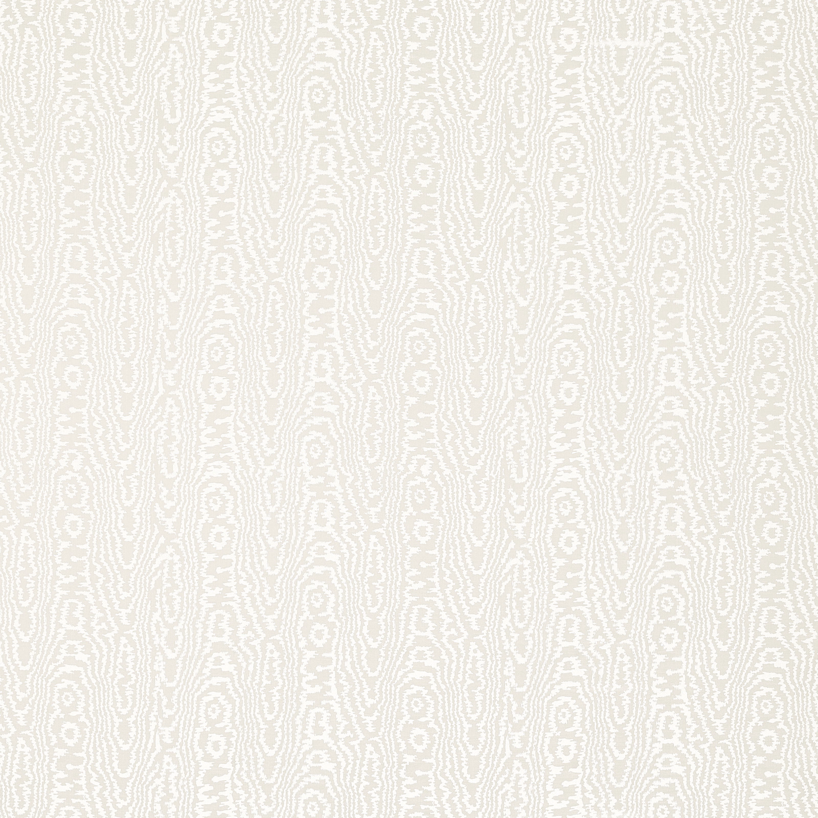Pale porcelain ivory moiré with vertical ripples and small oval motifs