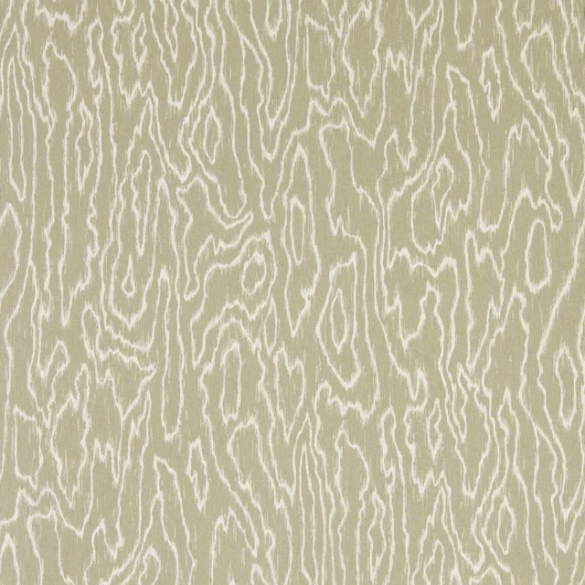 Muted Neptune green wallpaper with ivory wavy vertical organic linework