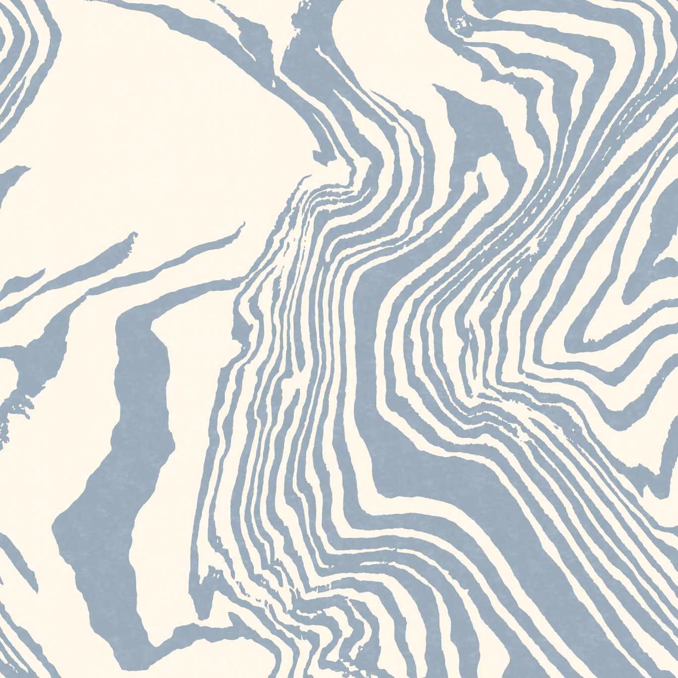 Muted blue-grey marble lines flowing over a warm ivory wallpaper ground