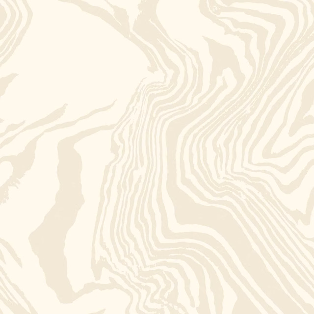 Warm cream wallpaper with pale oatmeal marble lines in flowing contour-like bands