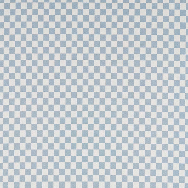 Pale Atlantic blue and cream mini-check with a dense woven texture