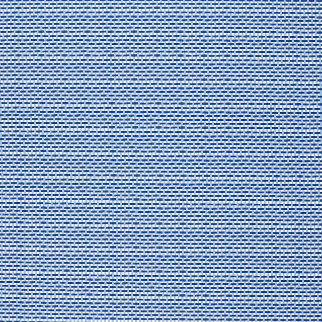 Close-up of lapis blue and sky basket-weave fabric with fine textured checks