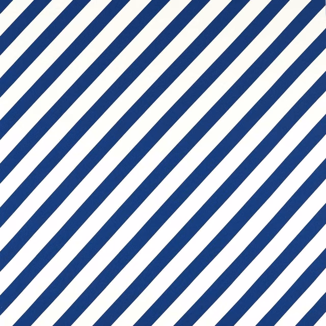 Deep lapis and ivory diagonal stripes on a clean, even fabric surface