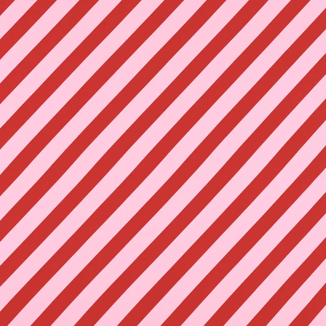 Ruby-red and rose-pink diagonal stripes in a flat, closely woven textile