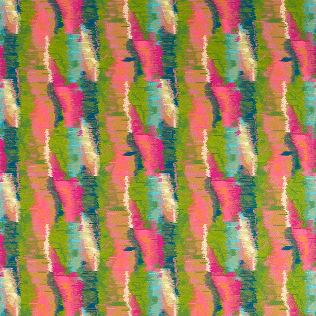 Textured abstract stripes in peridot green, emerald, ruby pink and lime