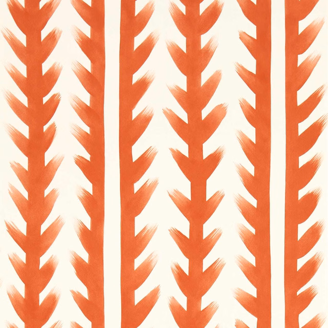Rust-carnelian branching arrows with brush-soft edges on a warm ivory ground