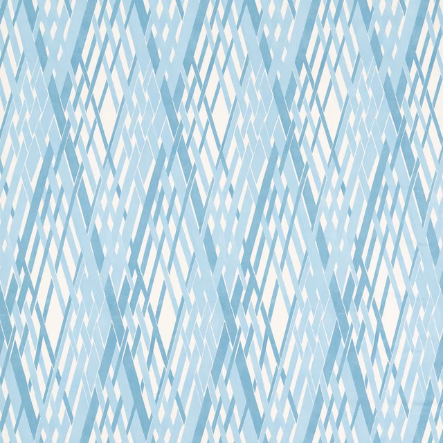 Cool cornflower blue and pale icy diamond stripes on a woven textile