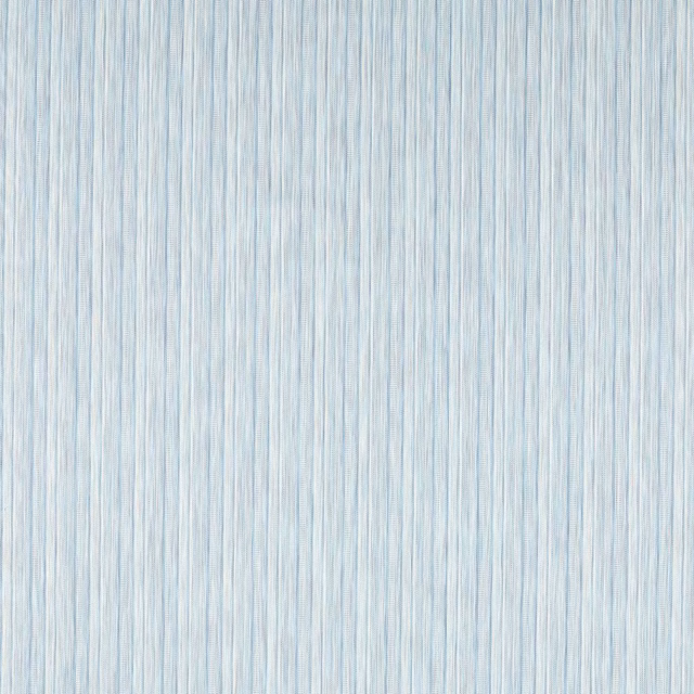 Pale sky-blue and linen vertical strié with a softly irregular woven texture